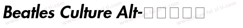 Beatles Culture Alt字体转换